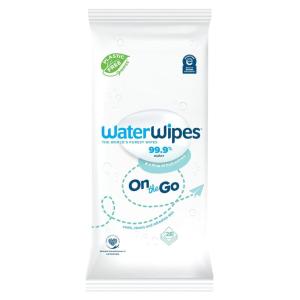 imageWaterWipes On The Go Wipes 999 WaterBased Wipes for Travel Sports and to Refresh Skin Unscented ampamp Hypoallergenic 100 Count 10 Packs28 Count Pack of 1