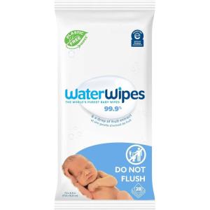 imageWaterWipes PlasticFree Original Baby Wipes 999 Water Based Wipes Unscented ampamp Hypoallergenic for Sensitive Skin 28 Count Pack of 1 Packaging May Vary