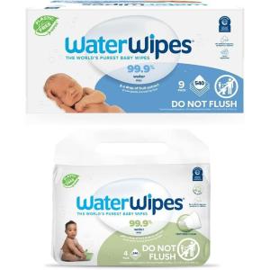 imageWaterWipes Bundle Original 540 Count 9 packs ampamp Textured Clean Wipes 240 Count 4 packs PlasticFree 999 Water Based Wipes Unscented Hypoallergenic for Sensitive Skin Packaging May Vary